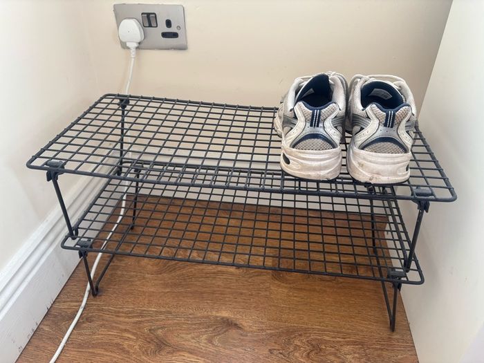 2 IKEA Shoe Racks-Black Metal