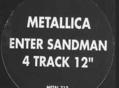 Metallica. Enter Sandman limited edition 12 inch original 1991 EP vinyl record in vg+ condition