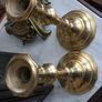 Antique Brass French brass candle stick holders Image 2