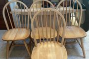 4 x Gorgeous Sturdy Wooden Kitchen Dining Chairs - Can Deliver