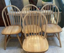 4 x Gorgeous Sturdy Wooden Kitchen Dining Chairs - Can Deliver