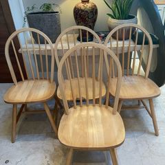 4 x Gorgeous Sturdy Wooden Kitchen Dining Chairs - Can Deliver