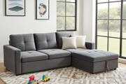 Grey Velvet Brand New Corner Sofa Bed with Storage - Free Delivery Ireland