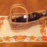 Vintage Retro Wicker Wine Serving Basket Image 2