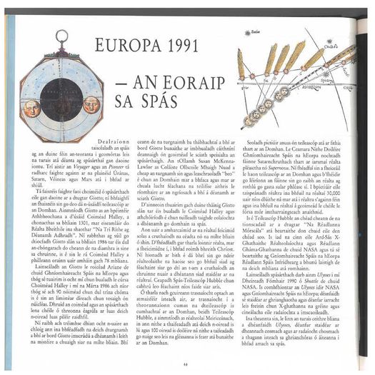 1989/90 Ireland The Irish Stamp Year Book with 48 images of contents