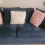 navy 3 seater sofa Image 6