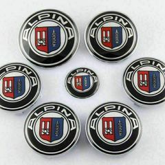 7pcs Replacement set 82+74mm,4x68mm,45mm For Alpina Emblems Hub Wheel Cap Badge Decal Logo