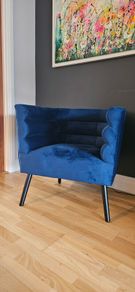 Blue Velvet Occassional Chair