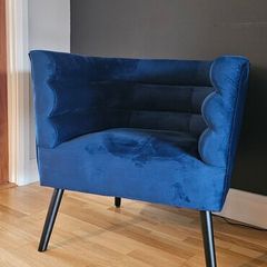 Blue Velvet Occassional Chair