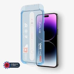 ONETIME PRO NanoArmour Screen Protector for iPhone with ClearVue Anti-Reflective Technology: Clear, Anti-Blue, Edge-to-Edge, Antimicrobial, No Yellow Tint 14 Pro Max