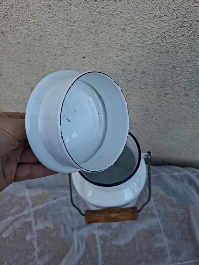 By post only 23cm enamel milk churn can
