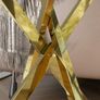 Small Glass Side Table with Gold Chrome Legs for Bedroom and Living Room Image 3