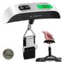 New 50kg Digital Hand LCD Travel Plane Thermometer Luggage Scale Hanging #1399 Image 2