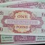 Lot of 7 In Sequence Great Britain (British Armed Forces) 1 Pound 1962 Pick M36 4th SERIES ( Uncirculated ) Banknotes Image 3