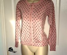 Brand New without Tags Pink and Black Heart Light Cardigan from Atmosphere size 10