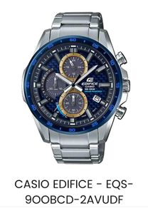 Casio edifice Solar Powered Chronograph EQS-900DB-2AV carbon Exclusive Stainless Steel Classic Analogue Watch