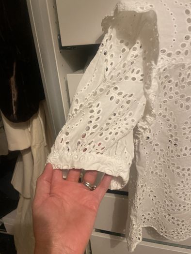 Iris & Ink pure cotton guipure lace blouse