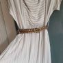 Gila Grunert Vintage Grey & White Vertical Striped Midi Dress with Pockets Sz 12-14 Image 4