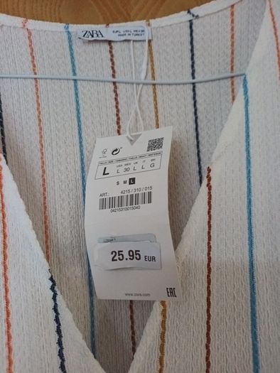 Zara  Dress. Size L - 14-16.     B.N.W.T.