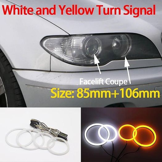 BMW 3 series E46 316i 318i 320d 323i 328i 330i 325xi 330d 1998-2005 LED Cotton Angel Eyes halo rings daytime light