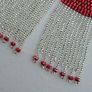 Red fringe earrings, silver earhooks Image 3