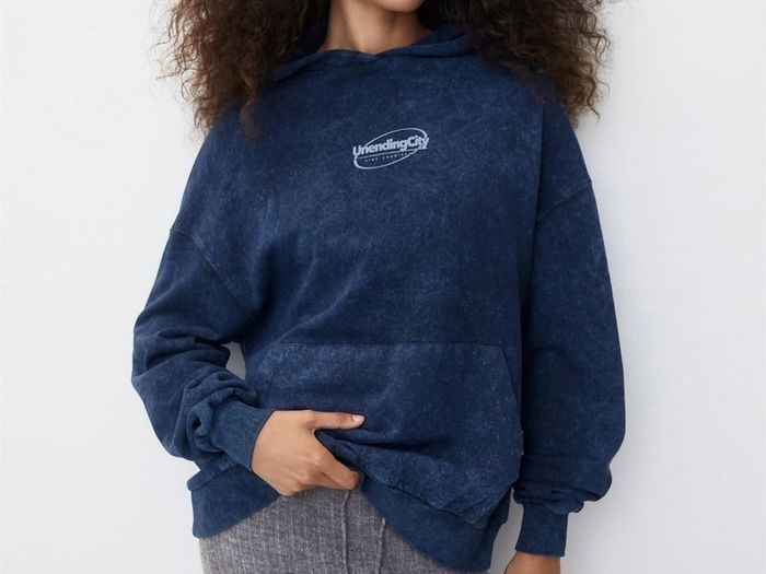 Pull & Bear print hoodie new
