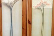 Beautiful Set of 2 Large Flower Pictures
