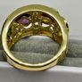 African Amethyst, Multi Gemstones Cluster Ring in 18K Yellow Gold Vermeil Plated Sterling Silver 2.508 Ct. Image 6