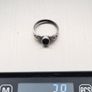 Vintage 925 Sterling Silver & Black Onyx Celtic Knot Ring Image 9
