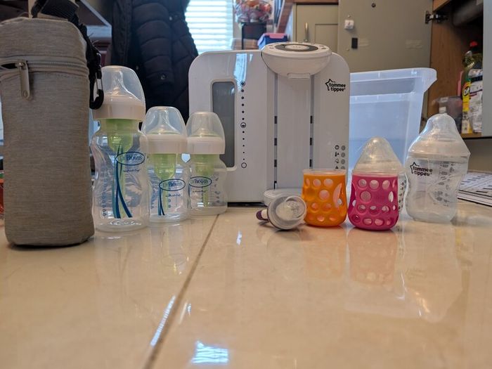 Tommee Tippee with bottles sippy cups bottle warmer And Dr Browns bottles