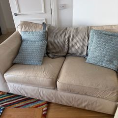 Cream leather couch