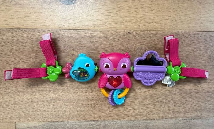 Bright Starts Busy Birdies Carrier Toy Bar Musical Take-Along Toy with Lights