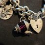 Mid Century Heavy 925 Sterling Silver Charm Bracelet Image 3