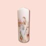 Easter spring bunny decorative large ivory pillar candle Image 3