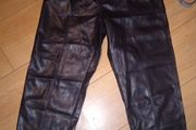 Zara womens faux leather trousers