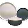 F&F HOME Aura Sea Green 12 Piece Dinner Set x 2 + Serving Bowls Image 2