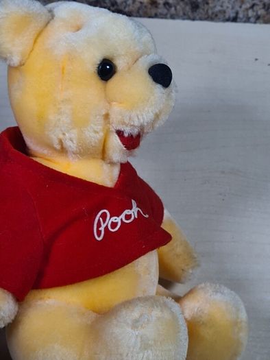 Vintage Disneyworld Winnie The Pooh Teddy Bear Soft Toy Plush Plushie Tagged 1980's