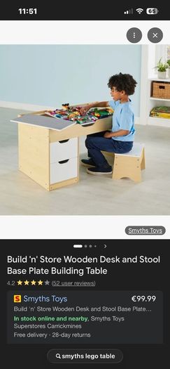 lego table with stool plus lego
