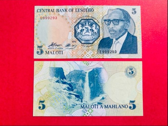 Lesotho  5 Maloti  1989   ( uncirculated ) Pick  10a