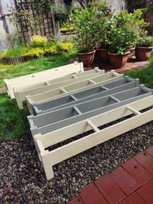 wooden raised planters