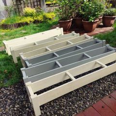 wooden raised planters