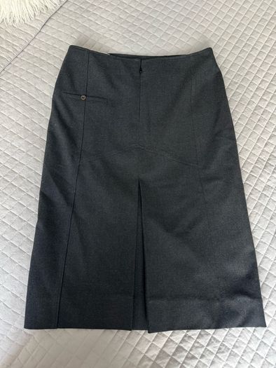 Guzella Dark Charcoal Grey Tailored Pencil Skirt - Size EU 38 / UK 10