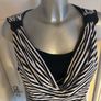 Gina Benotti black& white striped top size UK14 EU42 Image 3