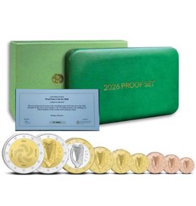 No. 4 - Ireland Euro Proof Coin Set 2026 - Coin Set (2e, 1e, 50c, 20c, 10c, 5c, 2c, 1c + 2ECC)