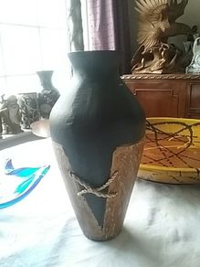 Black Ceramic Vase