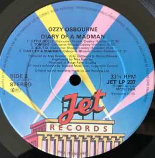 OZZY Diary of a madman original 1981 release vinyl record in very good condition