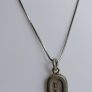 Vintage 925 Sterling Silver Egyptian Cartouche Design Charm pendant Hallmarked, and chain L 16" - 14,83g Image 2