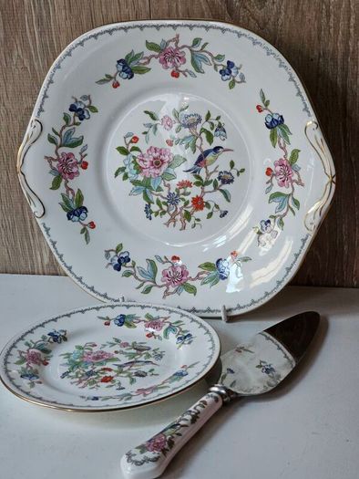 Aynsley PEMBROKE Cake Plates and Server Set