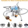 Camping Gas Stove, Windproof Backpacking Burner Cooking Stoves 6800W, Foldable Rocket Camping Stove with Carry Box, Outdoor Camping Gas Burner for Cooking, Hiking, Camping, Trekking, Picnic Image 5