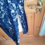 Dress beautiful long  navy lace dress gold lined size 16 on label  i think best suit size 14 Image 3